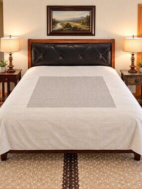 Calvin Klein Home Queen Cotton Duvet Cover Ivory Gray Pinstripe (Duvet Only)